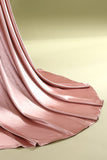 Vestido de fiesta de satén rosa