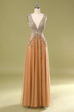 Vestido largo con cuello en V