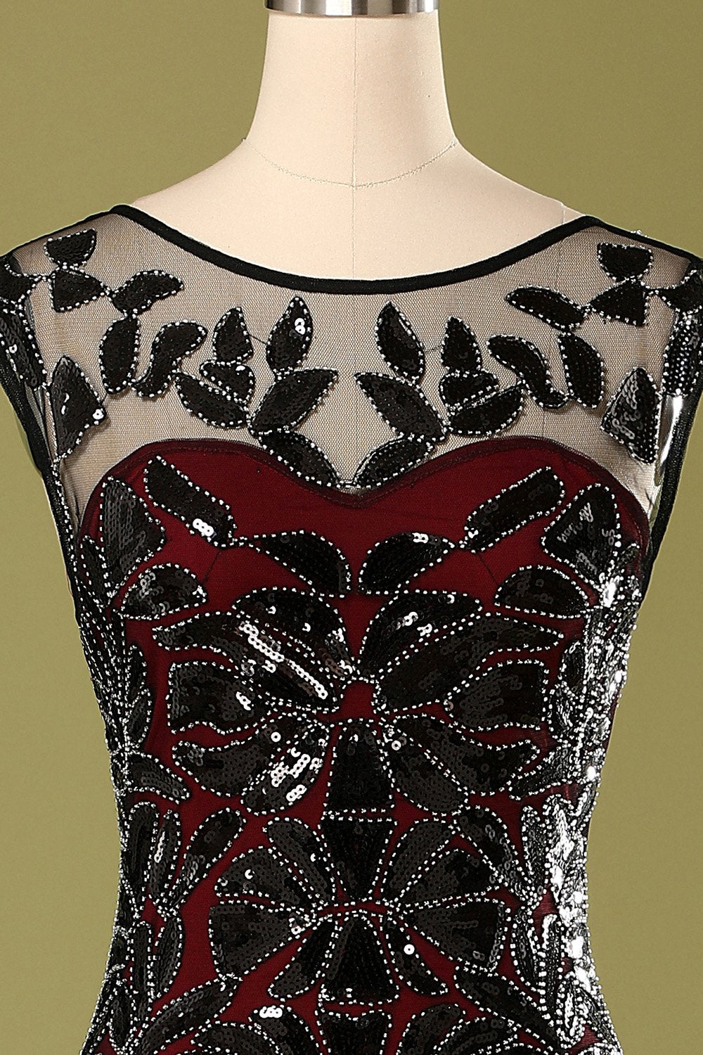 Vestido de los años 20 Negro Dorado
