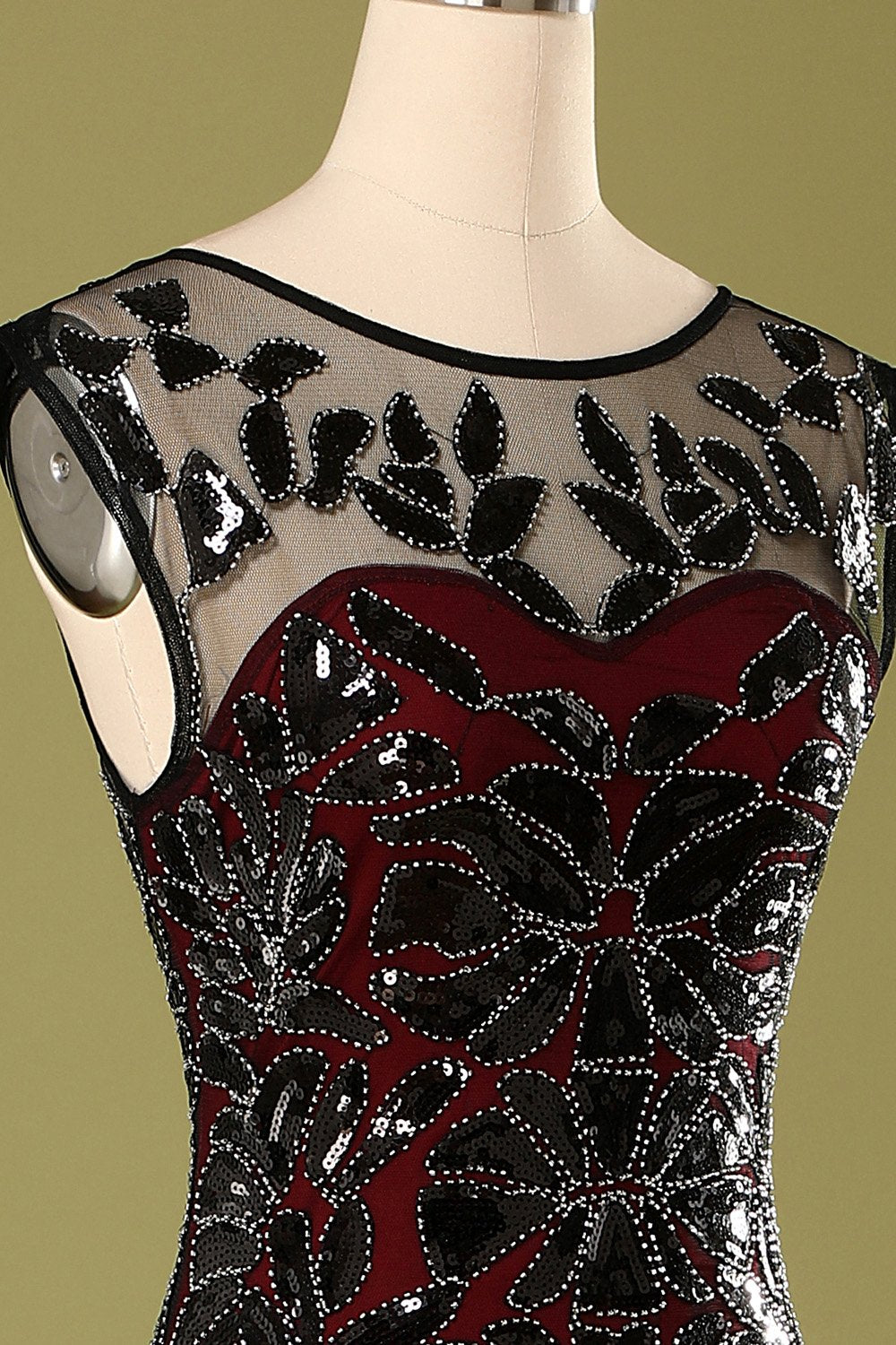 Vestido de los años 20 Negro Dorado