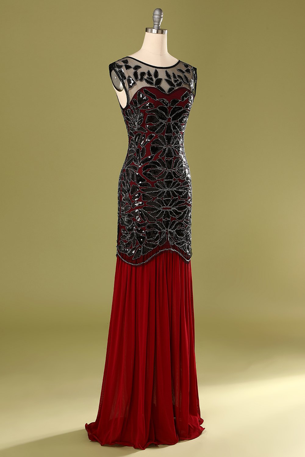 Vestido de los años 20 Negro Dorado