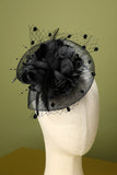 1920 Negro pluma con cuentas diadema
