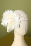 1920 Pluma de lentejuelas Perlas aleta diadema