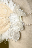 1920 Pluma de lentejuelas Perlas aleta diadema