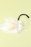 1920 Pluma de lentejuelas Perlas aleta diadema
