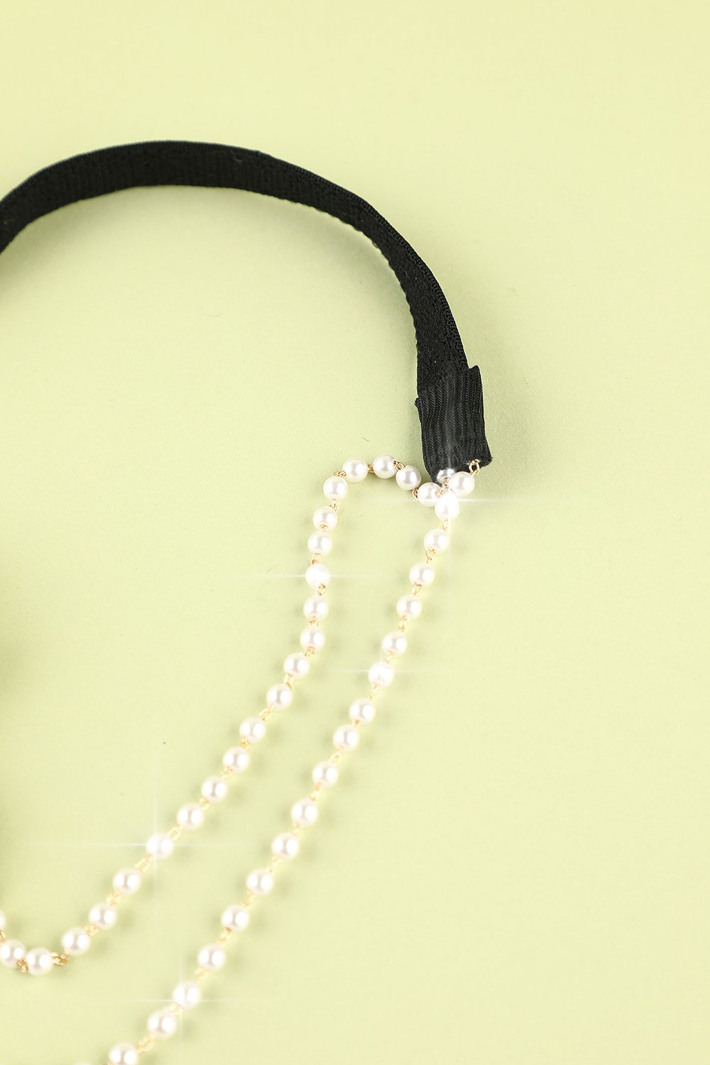 1920 Pluma de lentejuelas Perlas aleta diadema