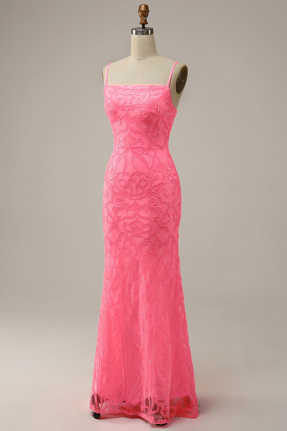 Lentejuelas Rosa Vestido de Fiesta