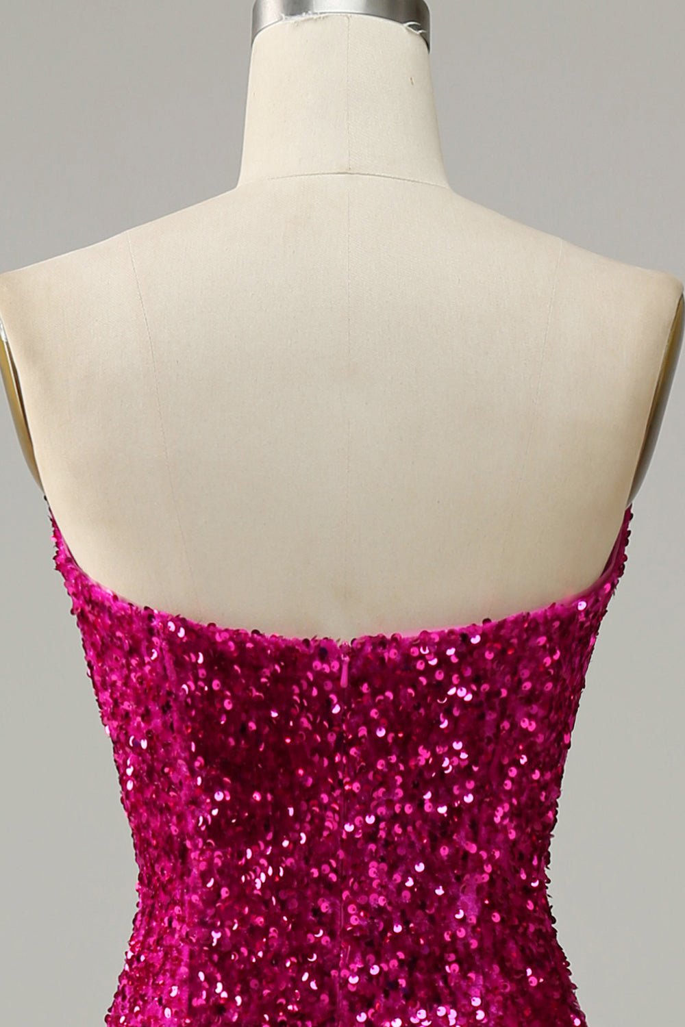 Fucsia Vestido de Lentejuelas Sirena