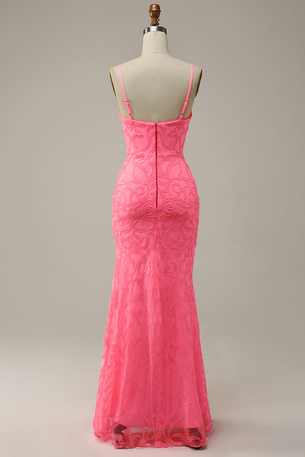 Lentejuelas Rosa Vestido de Fiesta