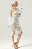1920 Retro Lentejuelas Vestido Fringe