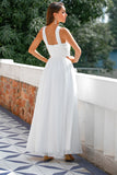 Vestido con cuello en V con volantes cruzados