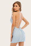 Vestido de encaje corto ajustado