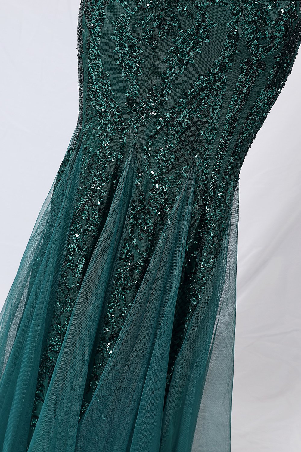 Mermaid One Shoulder Vestido de fiesta con apliques