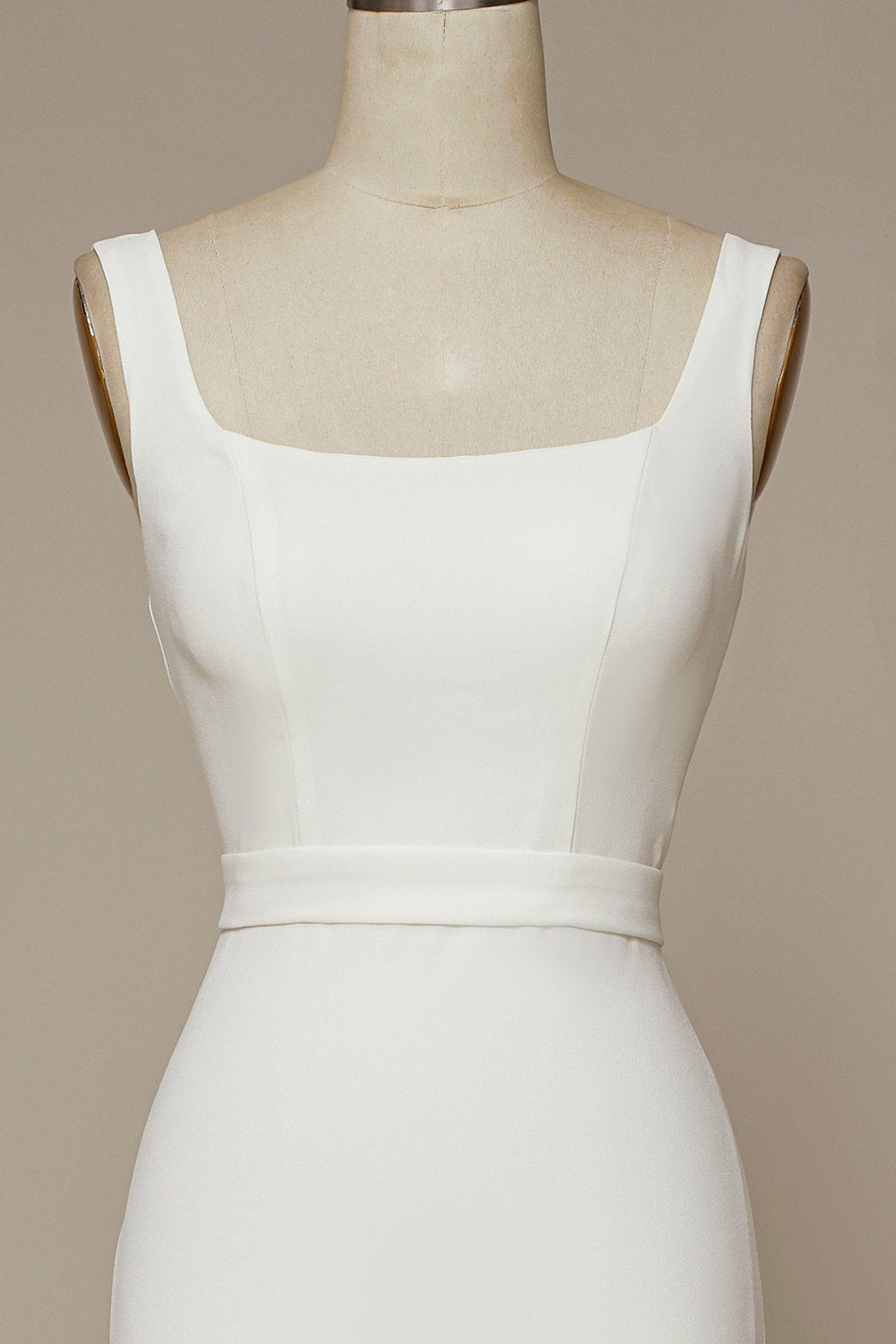 Vestido de novia de cuello cuadrado sirena