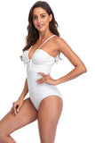 Halter abre el traje de baño de una sola pieza