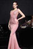 Vestido de fiesta de sirena ruborizada