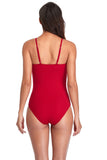 Halter abre el traje de baño de una sola pieza