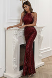 Negro Vestido de Fiesta Sirena Lentejuelas