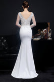 Vestido blanco applique prom