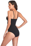 Halter abre el traje de baño de una sola pieza