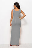 Negro Casual Vestido Largo