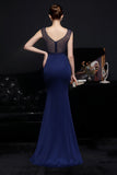 Vestido de fiesta de sirena ruborizada