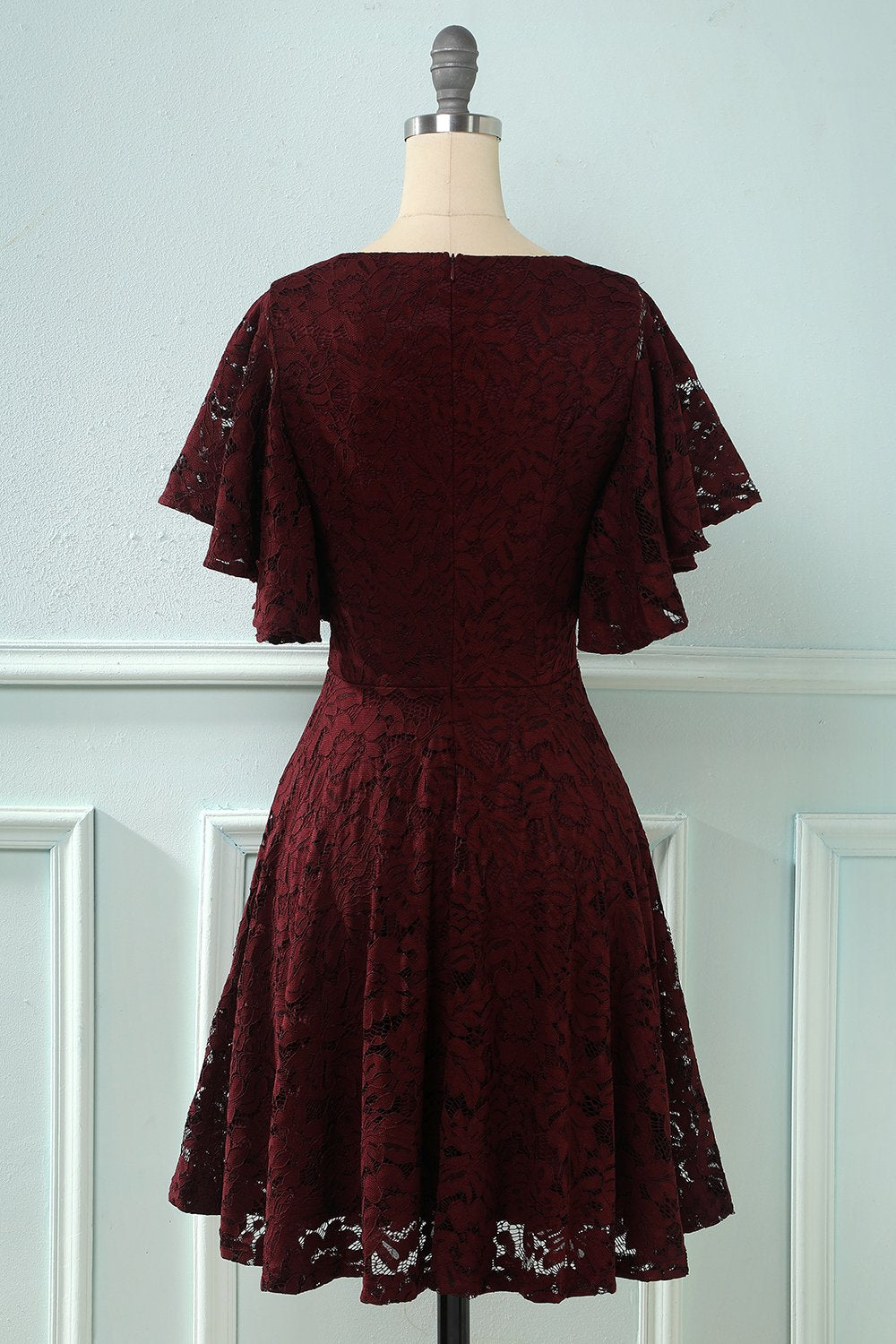 Batwing mangas vestido de encaje