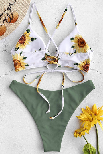 Bikini de verano estampado floral