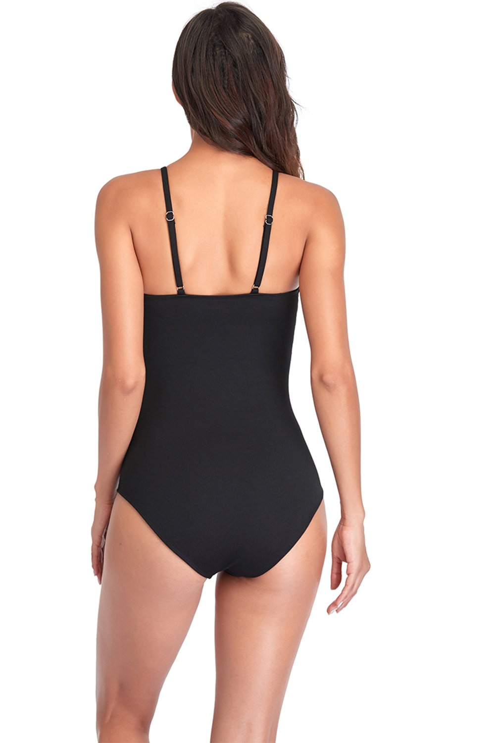 Halter abre el traje de baño de una sola pieza
