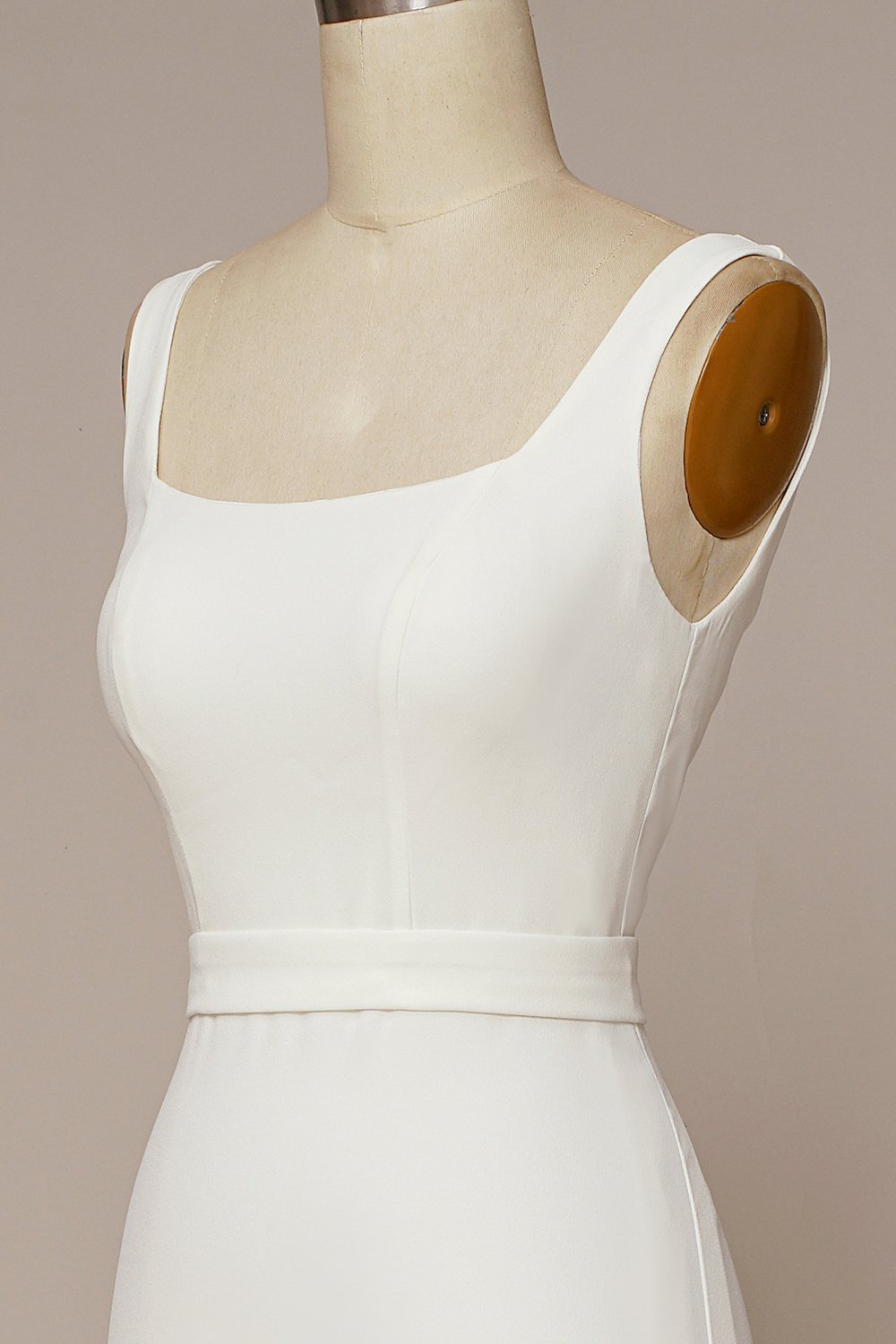 Vestido de novia de cuello cuadrado sirena