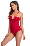 Halter abre el traje de baño de una sola pieza