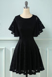 Batwing mangas vestido de encaje