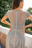 Vestido de fiesta con cuentas de sirena