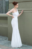 Mermaid One Shoulder Vestido de fiesta con apliques