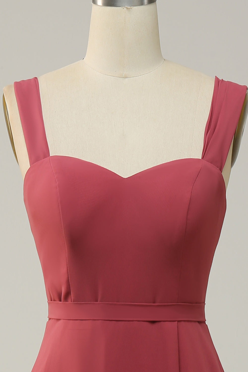 Sin Mangas Rojo Vestido de Dama de Honor