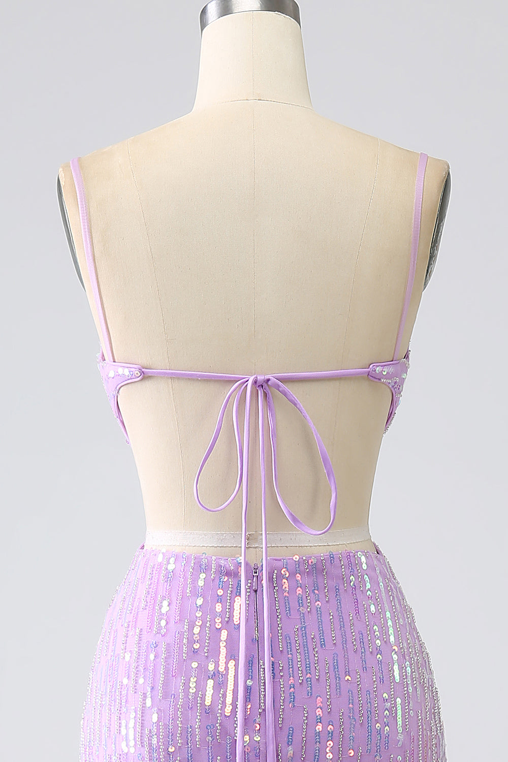Vestido de fiesta de lentejuelas de lentejuelas con correas de sirena brillante con abertura