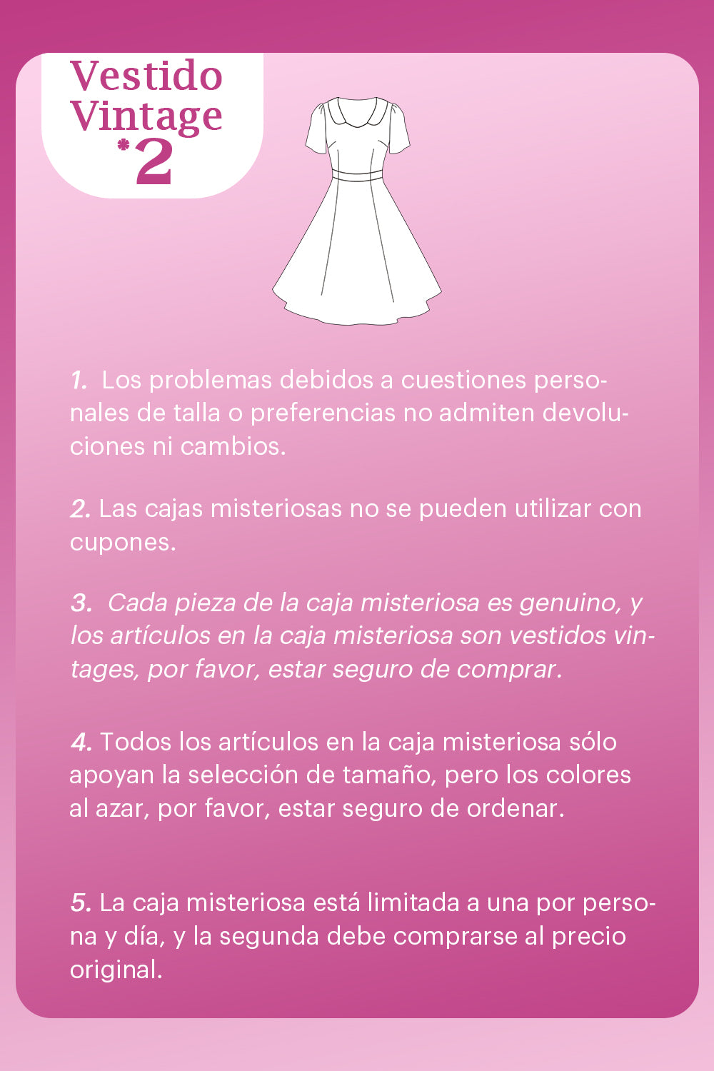 ZAPAKA CAJA MISTERIOSA 2Pc Vestidos Vintage