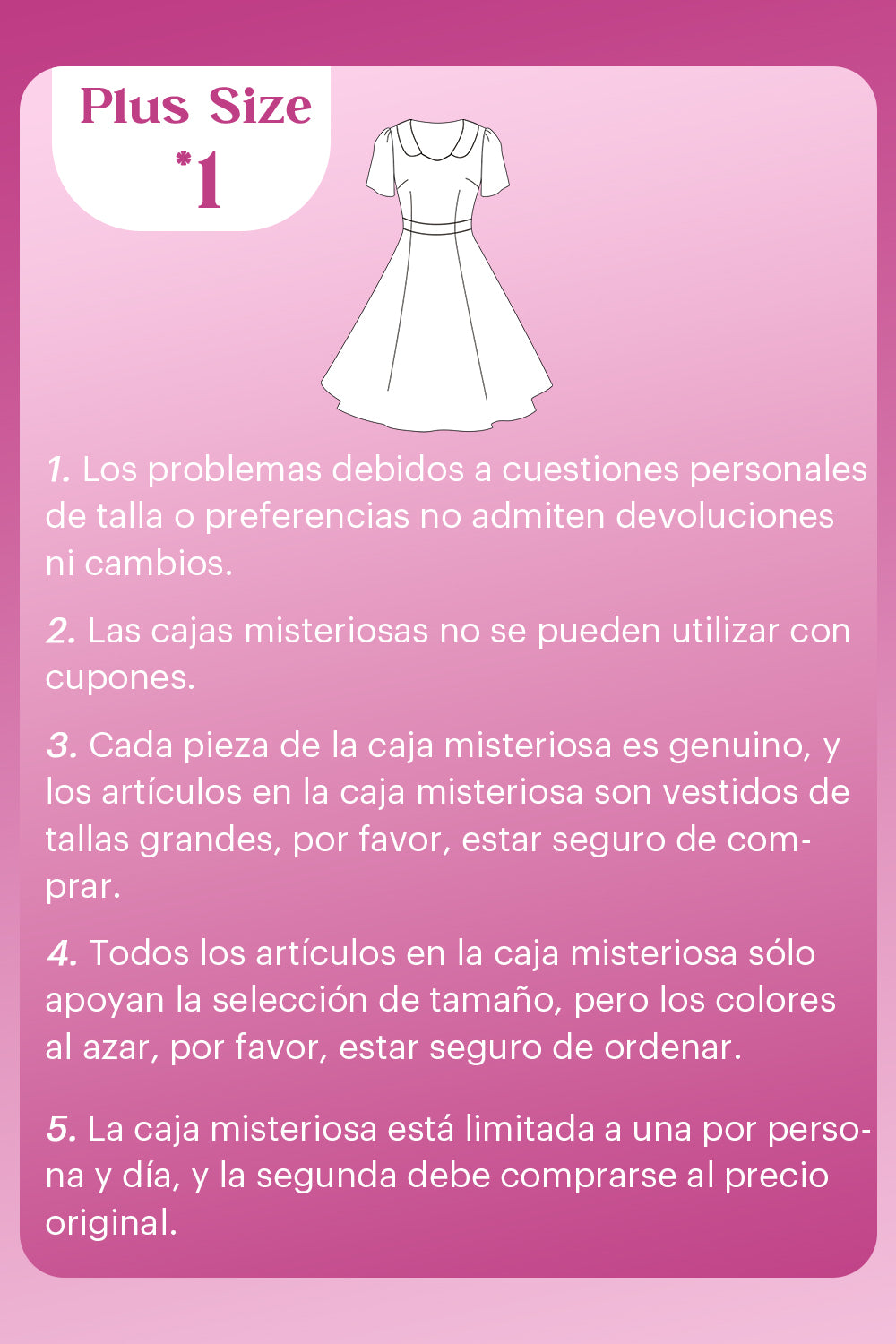 ZAPAKA CAJA MISTERIOSA 2Pc Vestidos de Tallas Grandes