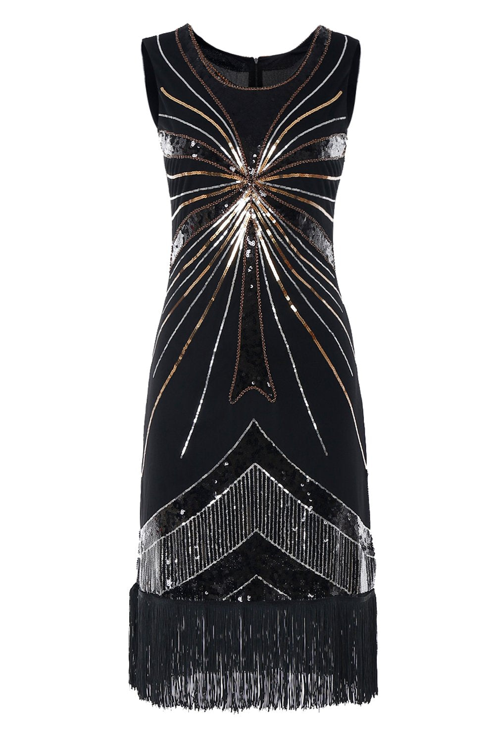 Vestido flapper negro de los años 20