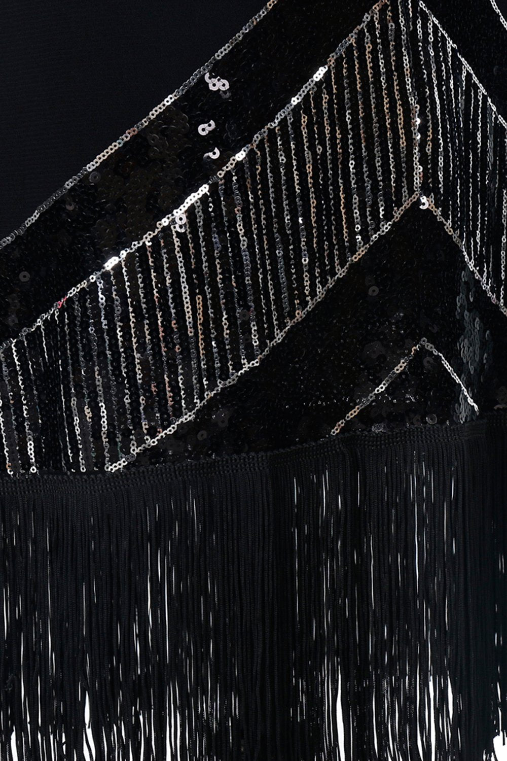 Vestido flapper negro de los años 20