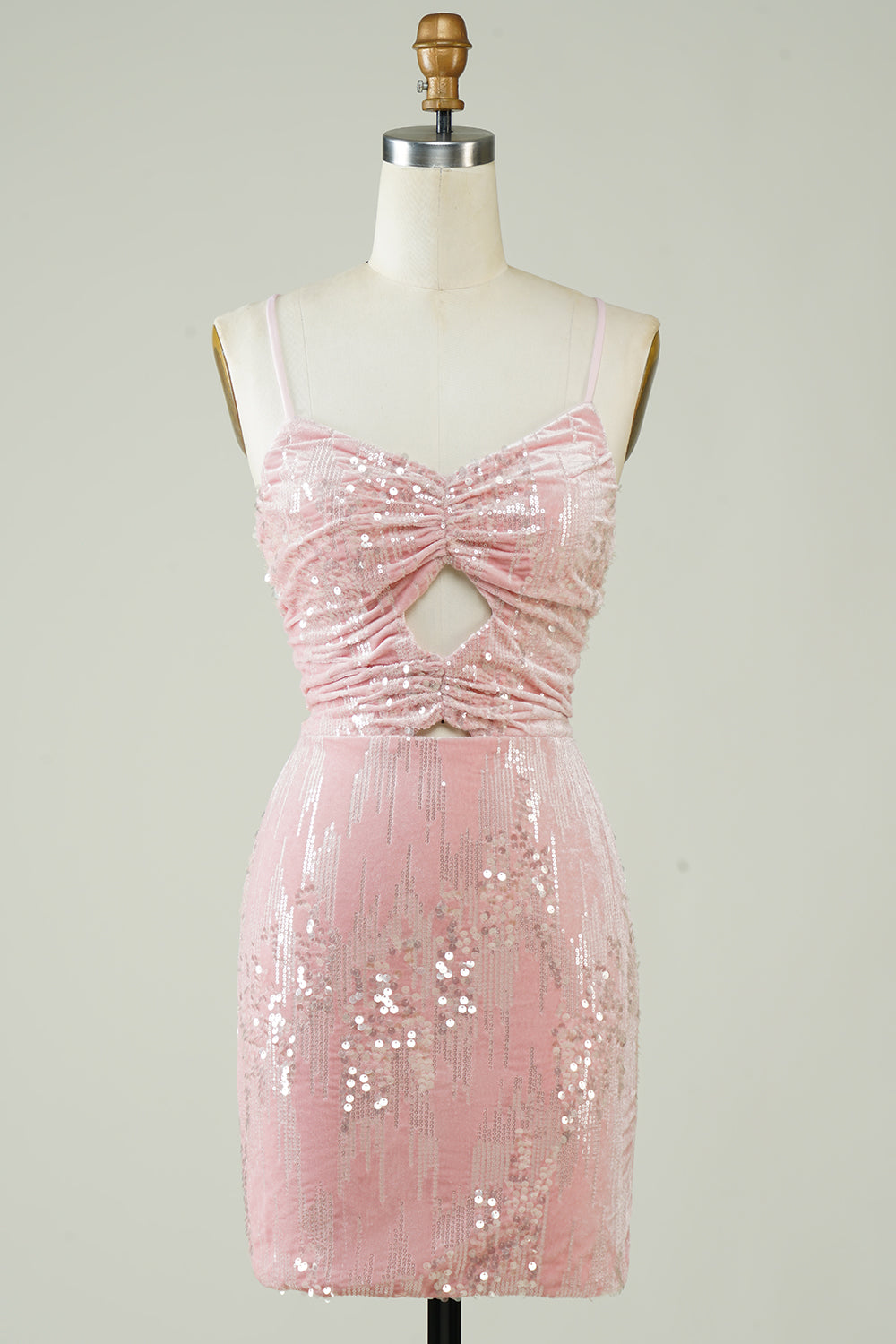 Terciopelo Rosa Vestido de Cóctel
