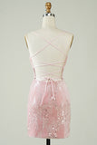 Terciopelo Rosa Vestido de Cóctel