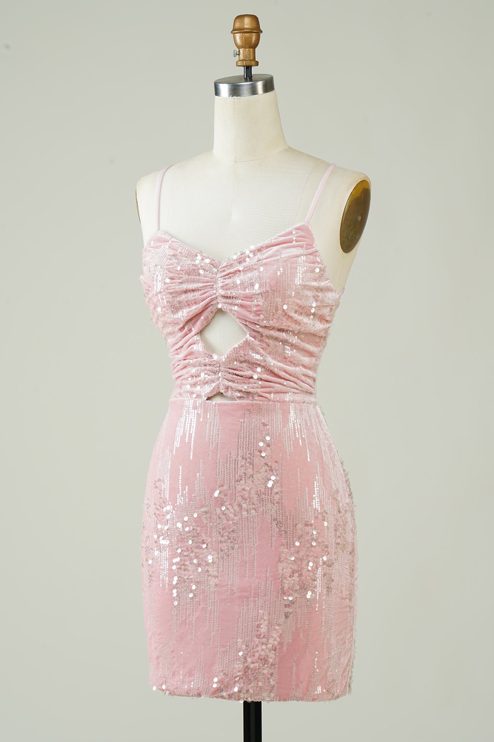 Terciopelo Rosa Vestido de Cóctel