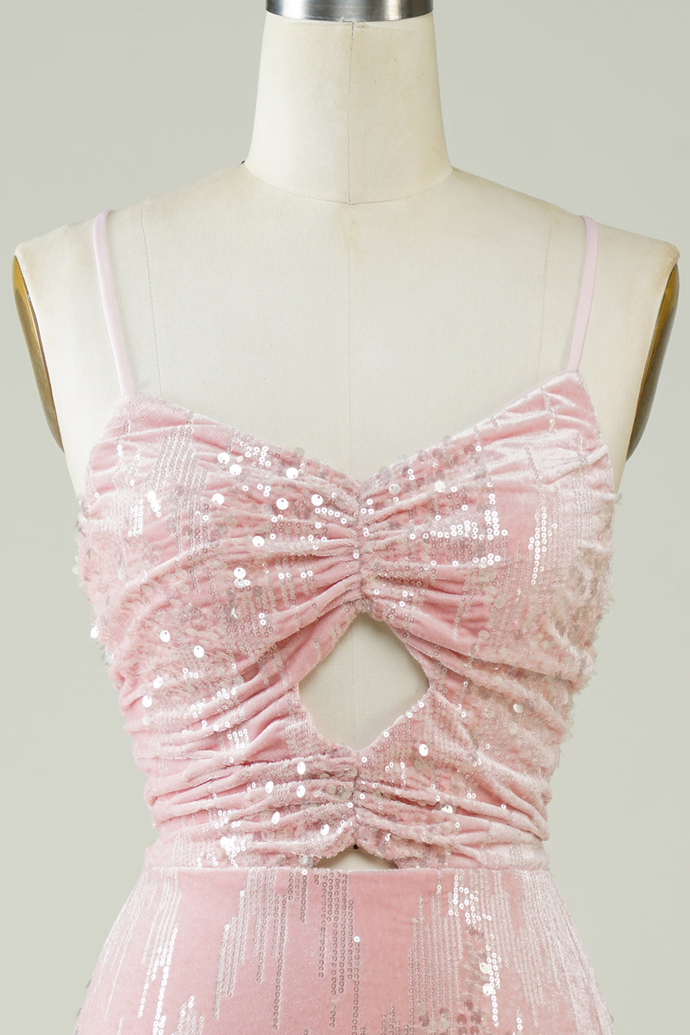 Terciopelo Rosa Vestido de Cóctel