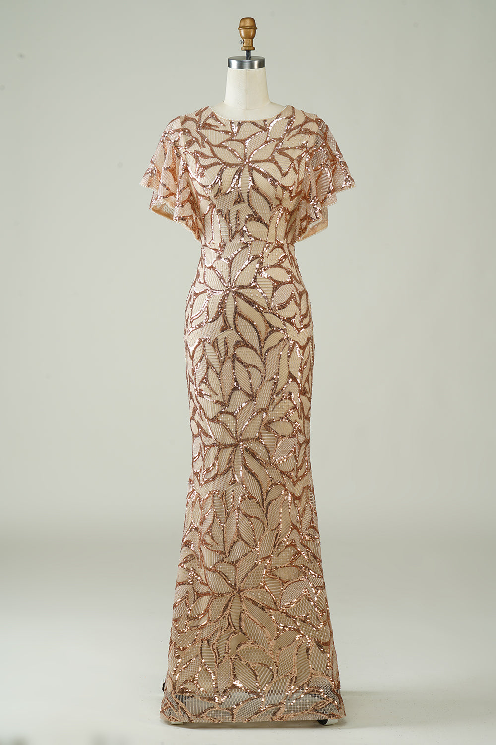 Vestido de Fiesta Lentejuelas Champán