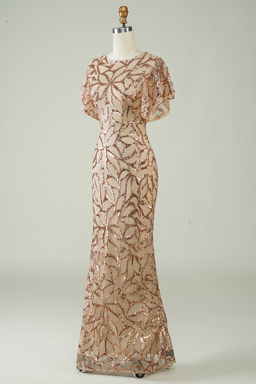 Vestido de Fiesta Lentejuelas Champán