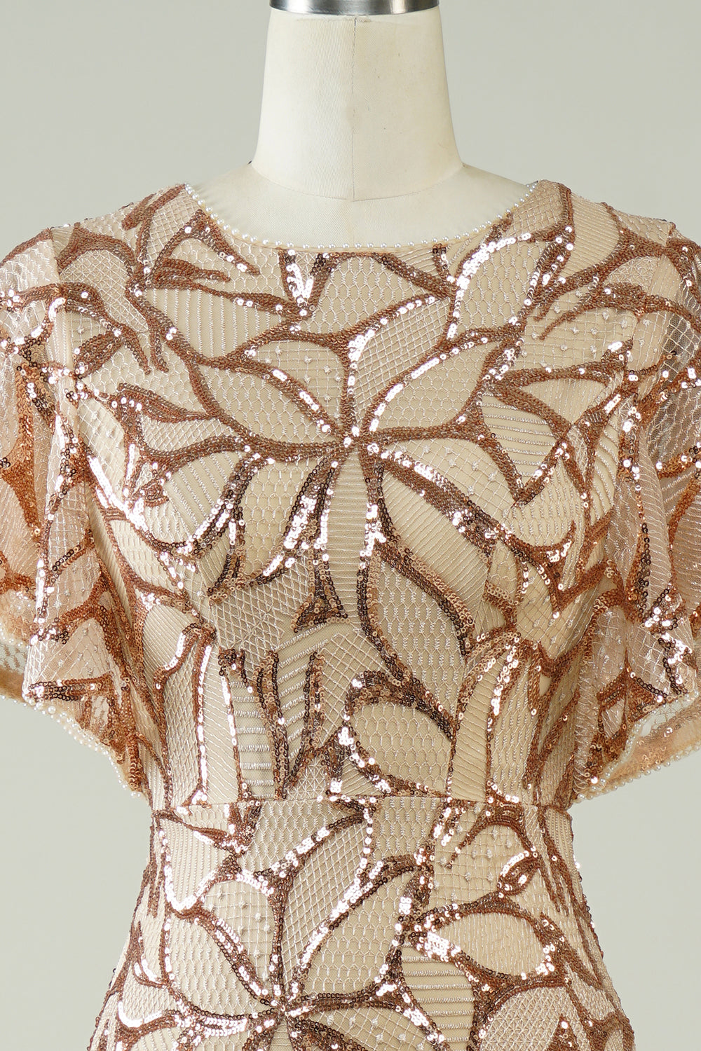 Vestido de Fiesta Lentejuelas Champán