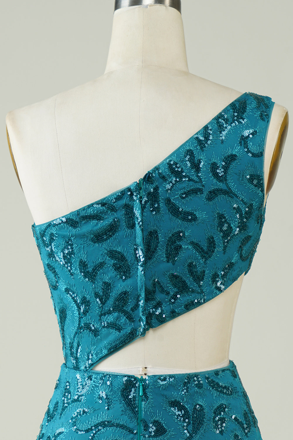 Azul Vestido de Cóctel Lentejuelas