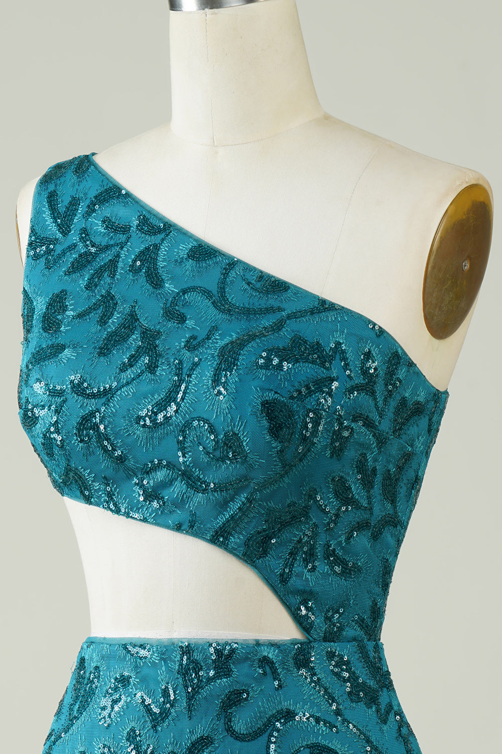 Azul Vestido de Cóctel Lentejuelas