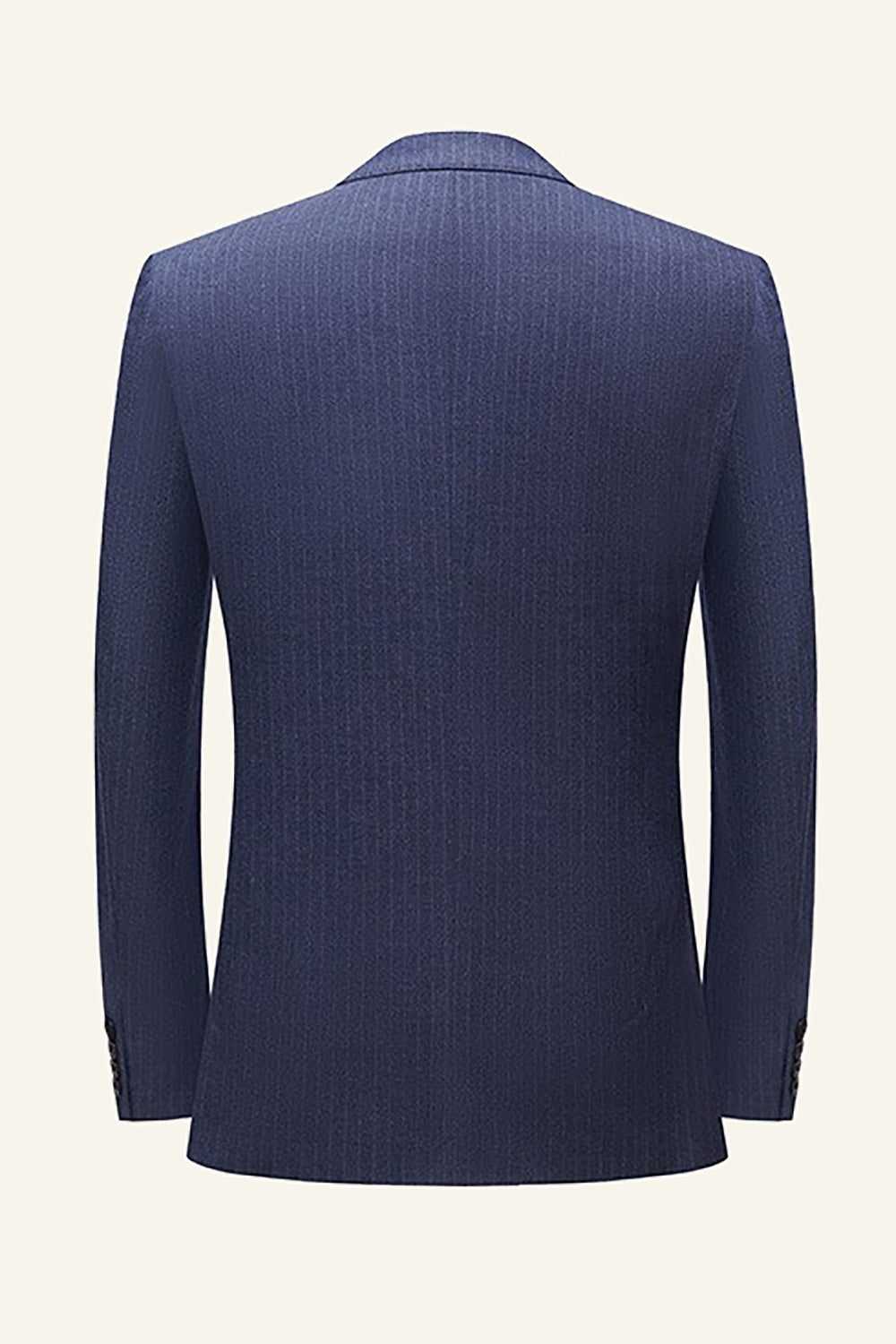 Trajes Formales 3 Piezas A Rayas Azul Oscuro